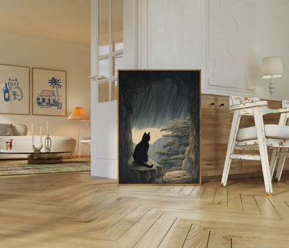 Kat Ser Regn Storm Plakat