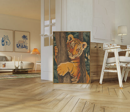 Young Tiger in Forest Poster