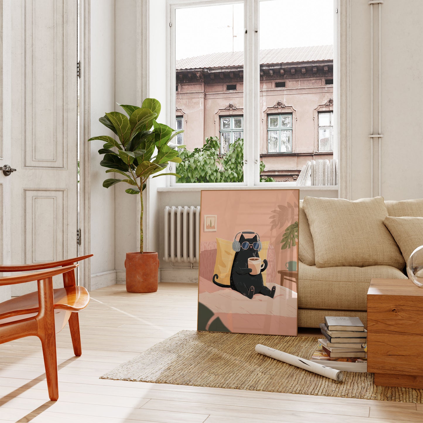 Cool Cat Coffee Companion Poster