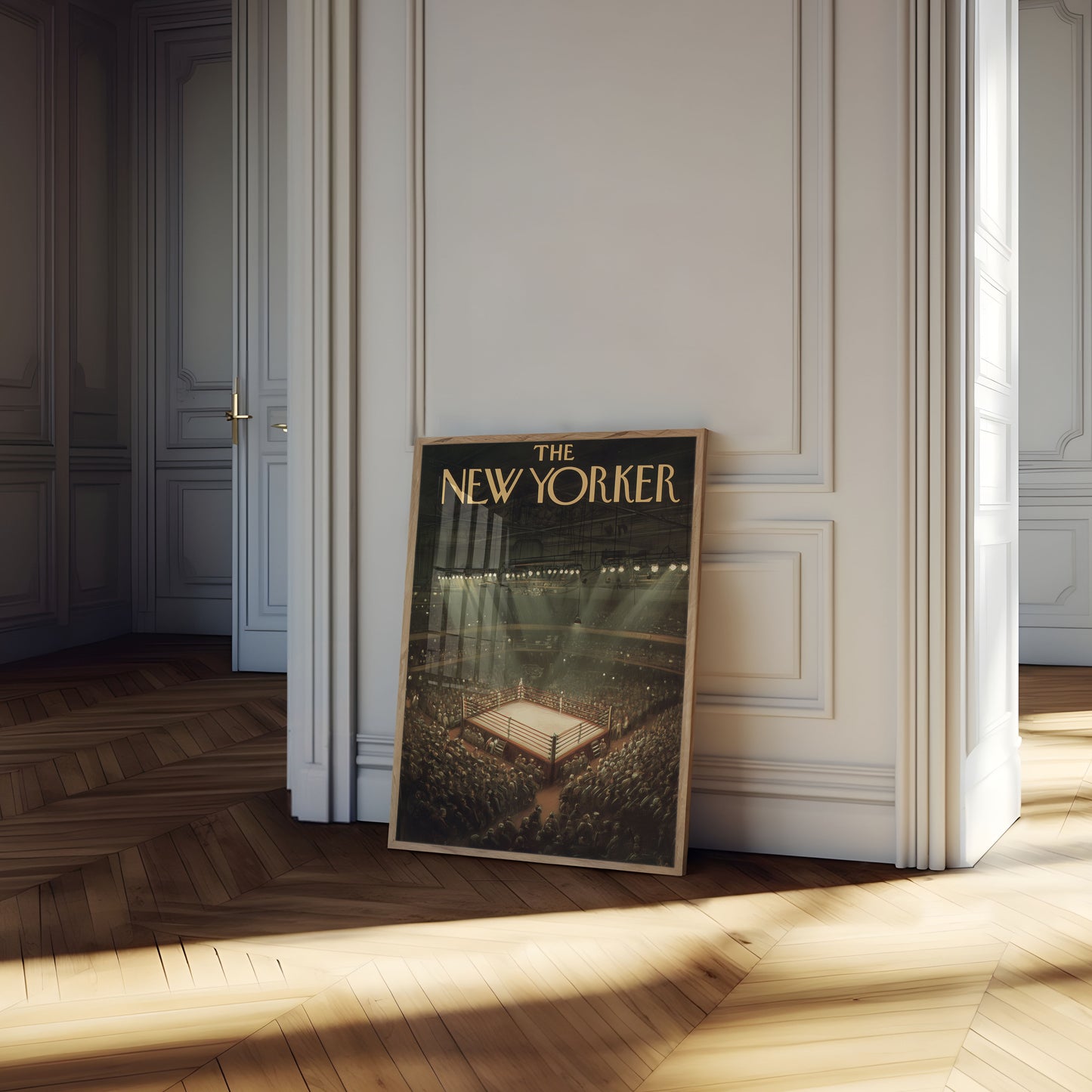 Vintage Boxing Arena New Yorker Poster