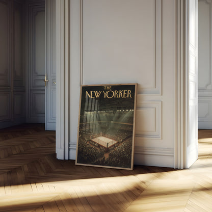 Vintage Boxing Arena New Yorker Poster