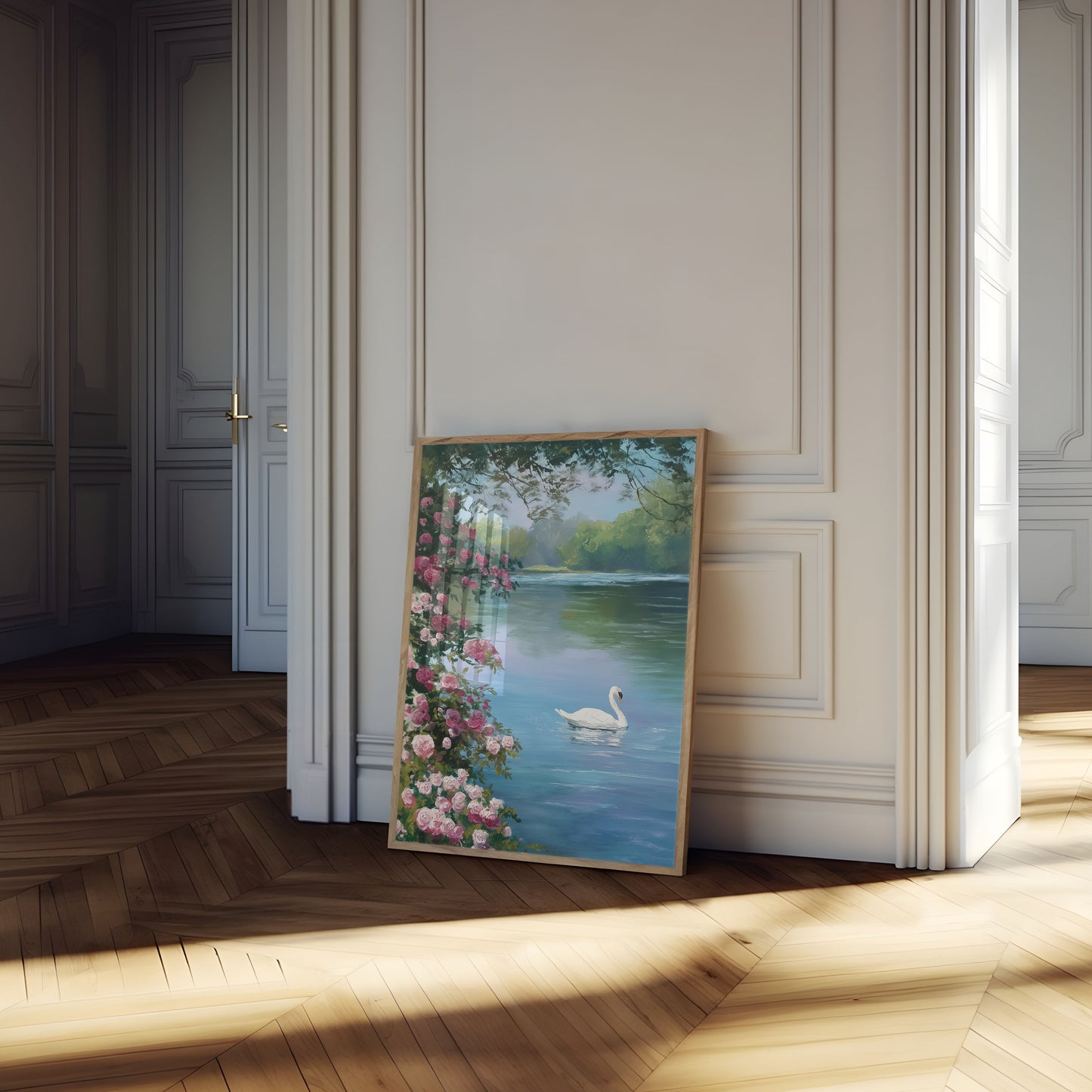 Serene Swan Lake Poster