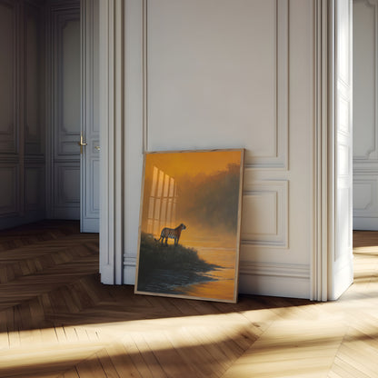 Tiger at Golden Sunset Poster