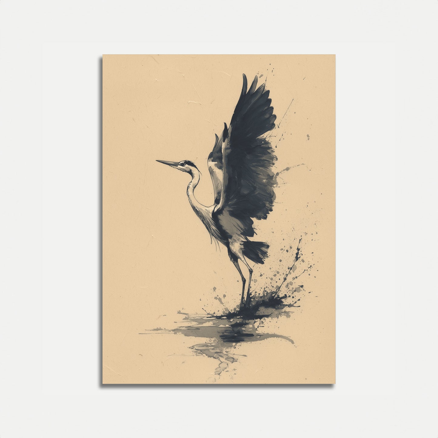 Großer Blaureiher im Flug Poster