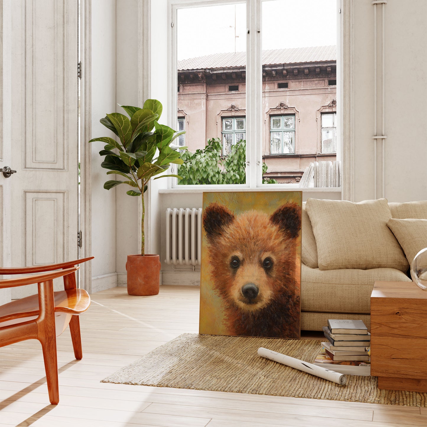 Poster Ritratto Orso dell'Ora Dorata