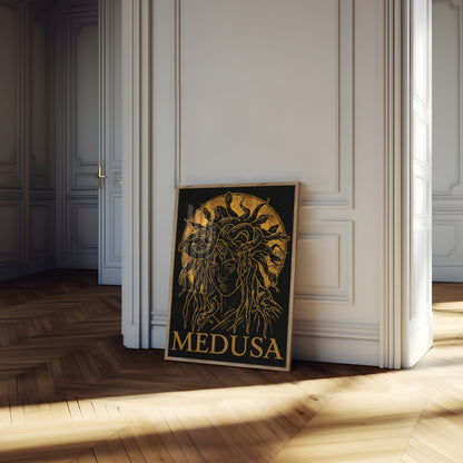 Medusa Mytologi Guld Legende Plakat