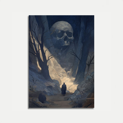 Dunkler Schädel-Berg-Passage Poster