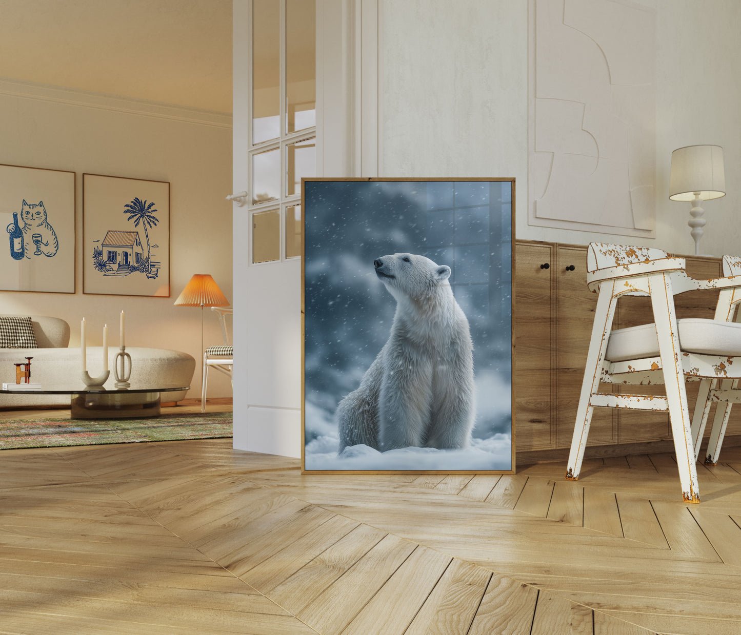 Póster majestuoso del guardián del Ártico