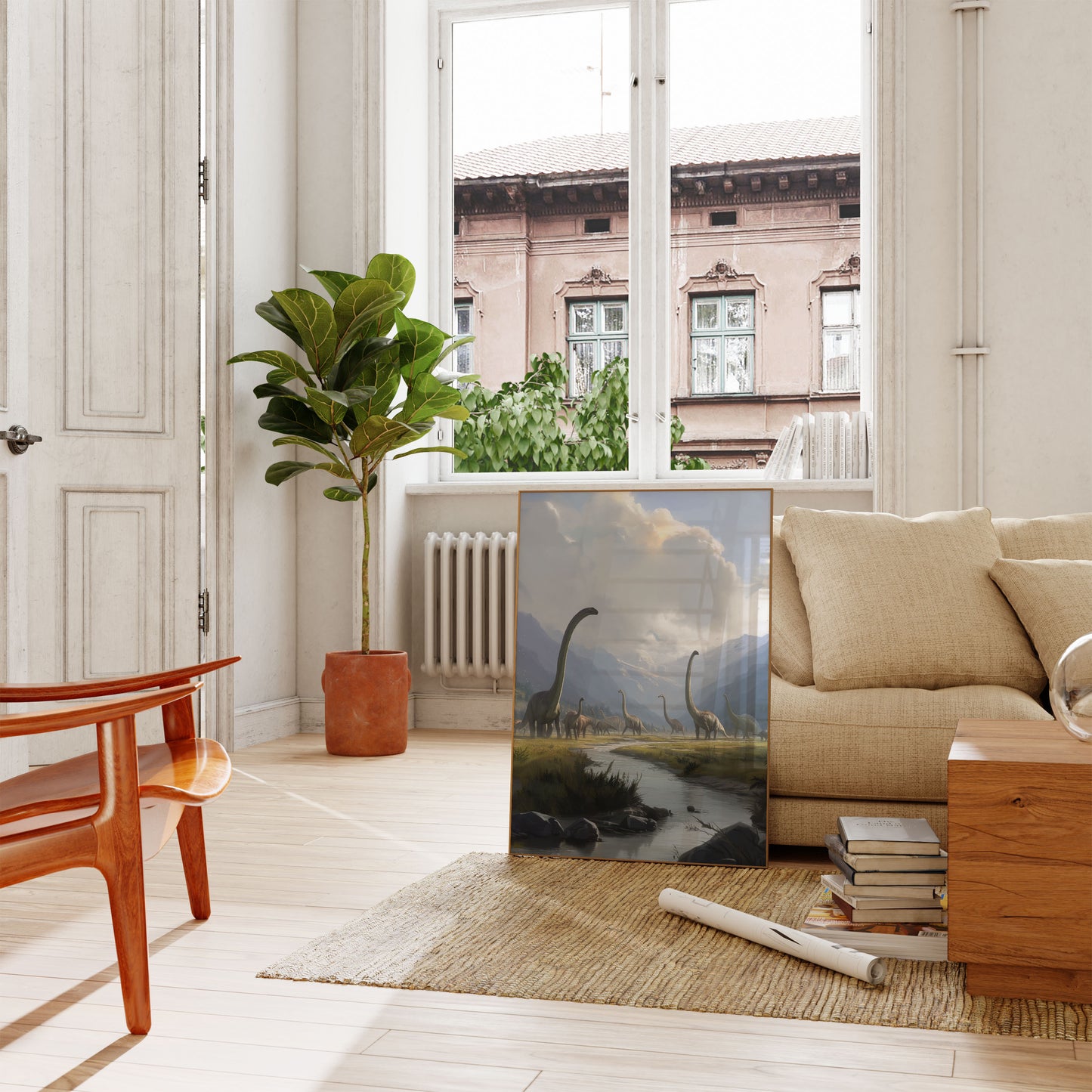 Prehistoric Brachiosaurus Valley Poster