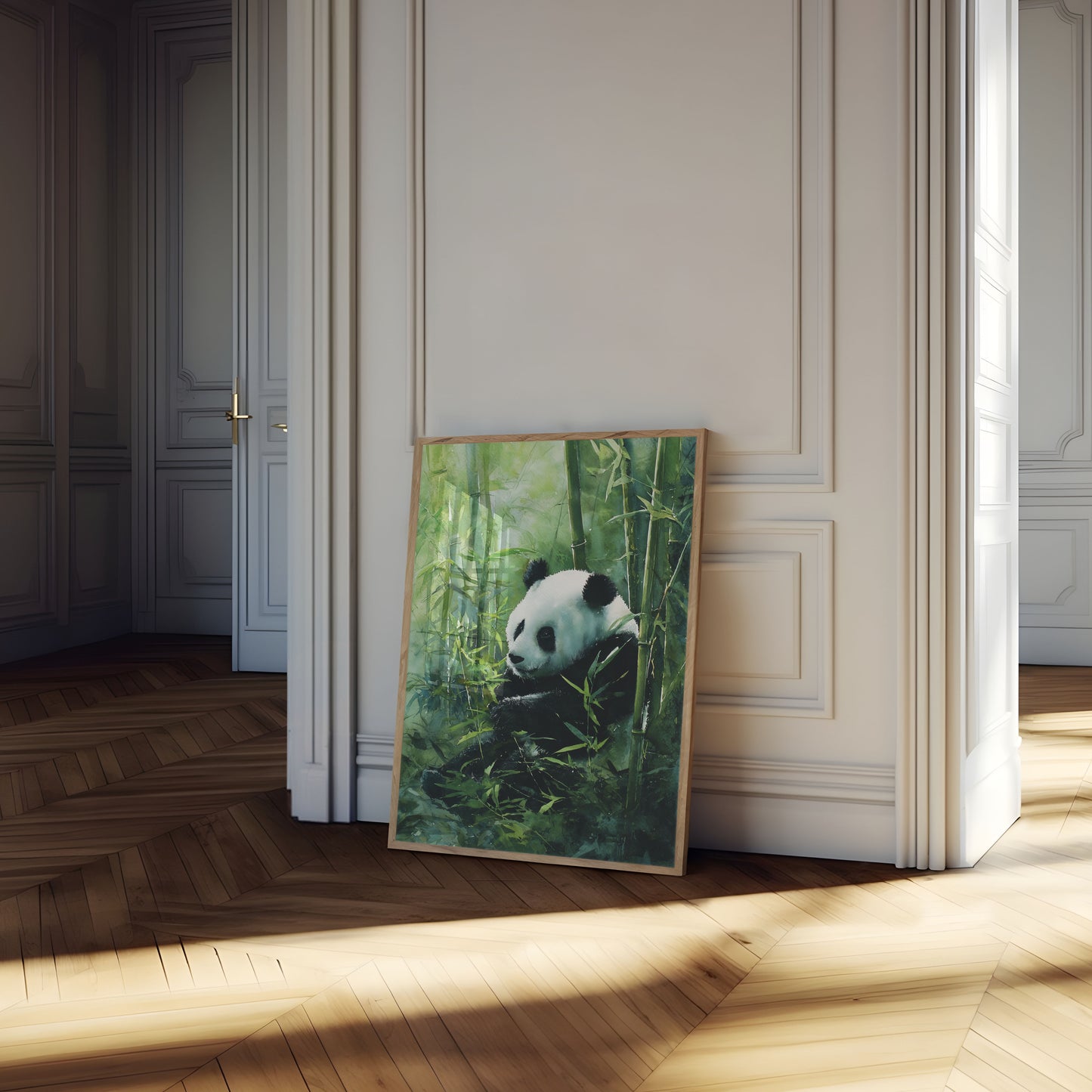 Serene Panda Bamboo Forest Poster
