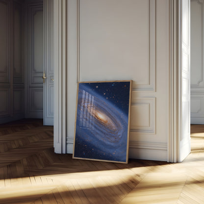Spiral Galaxy i dypt rom plakat