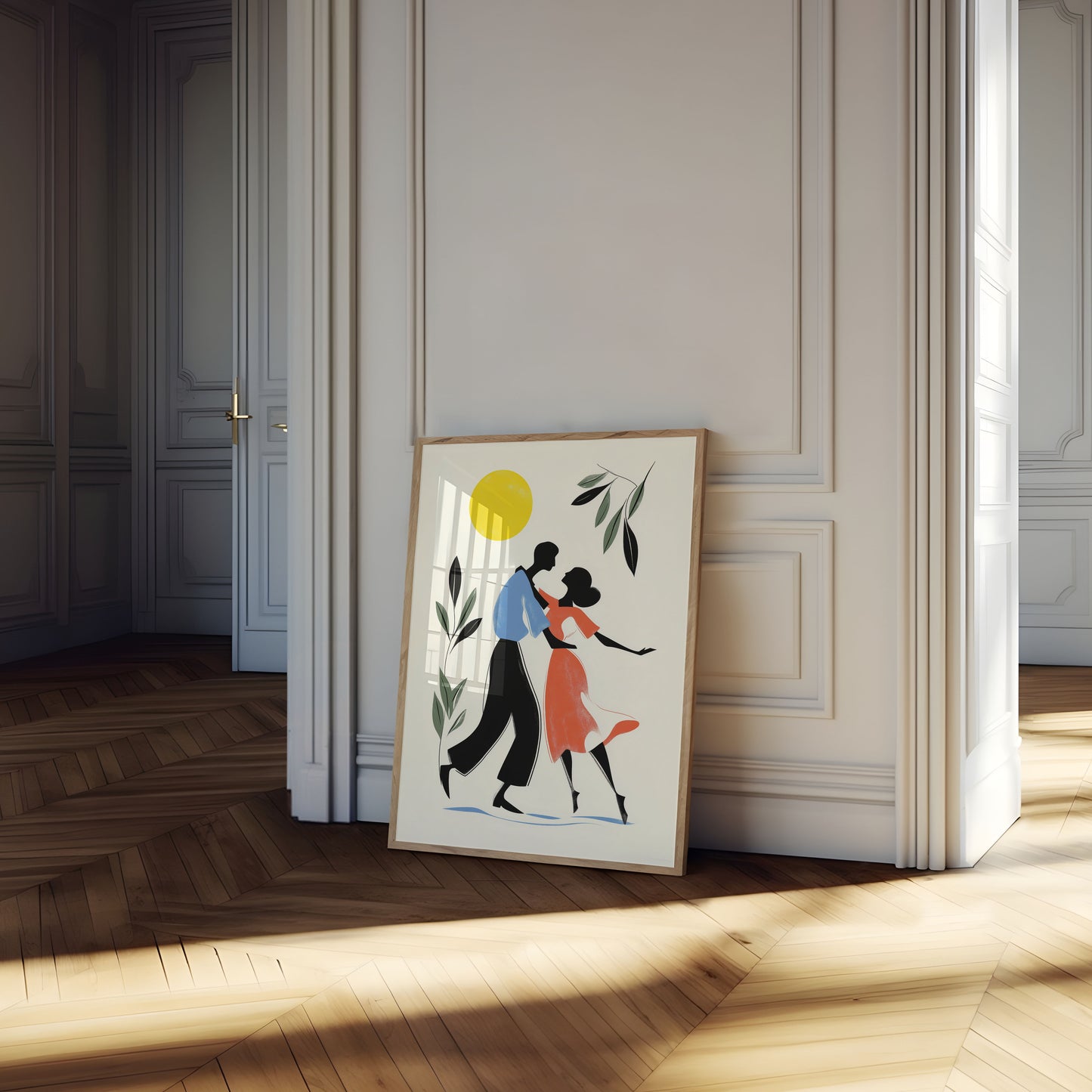 Póster de movimientos de baile elegantes