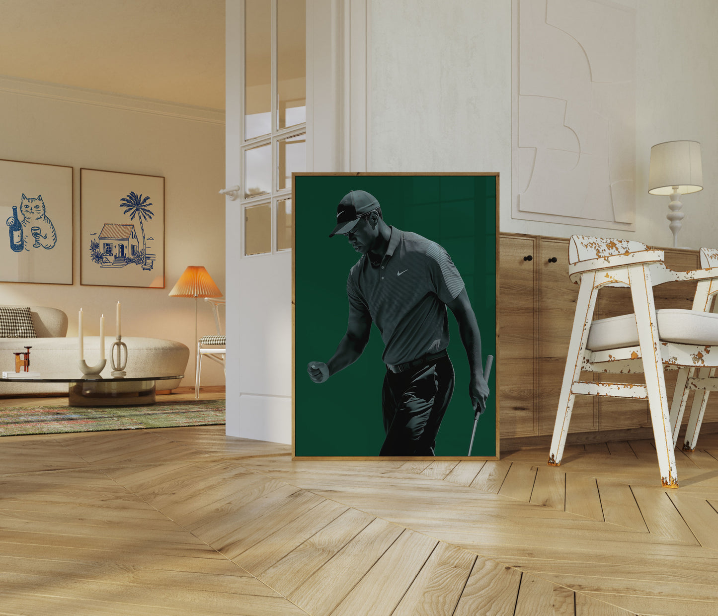 Victory Stance Golf Poster