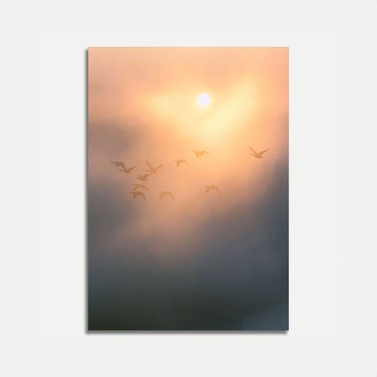 Poster: Uccelli in Volo all'Alba