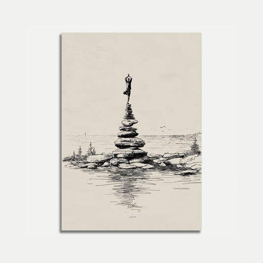 Ausgeglichene Yoga-Gelassenheit Poster