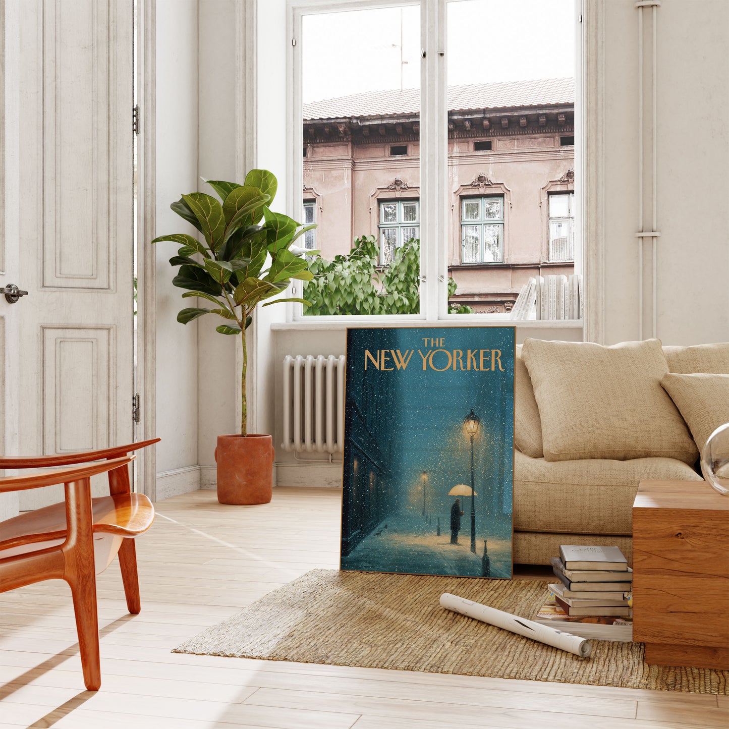 New York Winter Night Poster