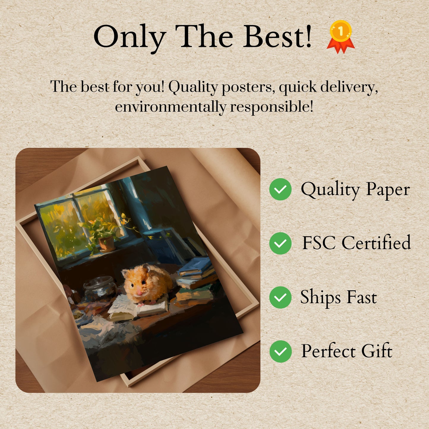 Pilný Křeček na Plakátu ke Čtení