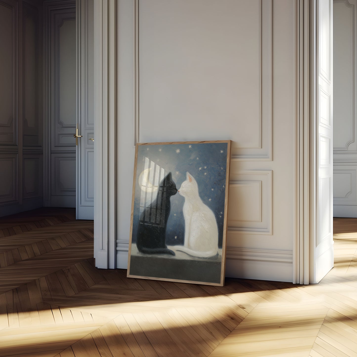 Moonlit Cats Harmony Poster