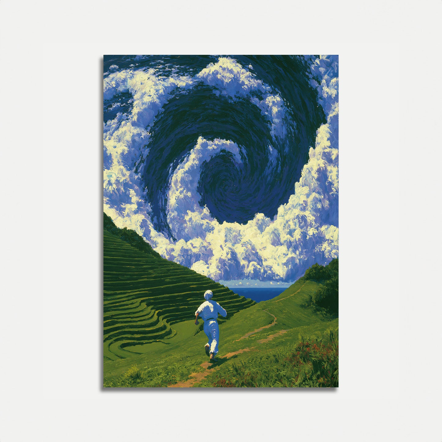 Runner Chasing Mountain Dreams Poster