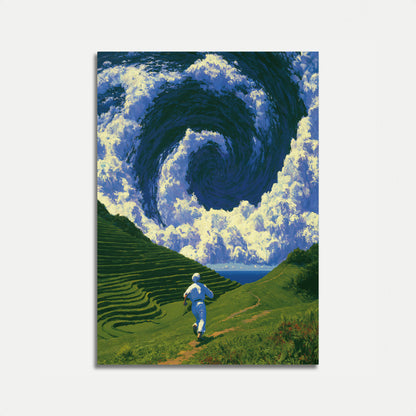 Runner Chasing Mountain Dreams Poster