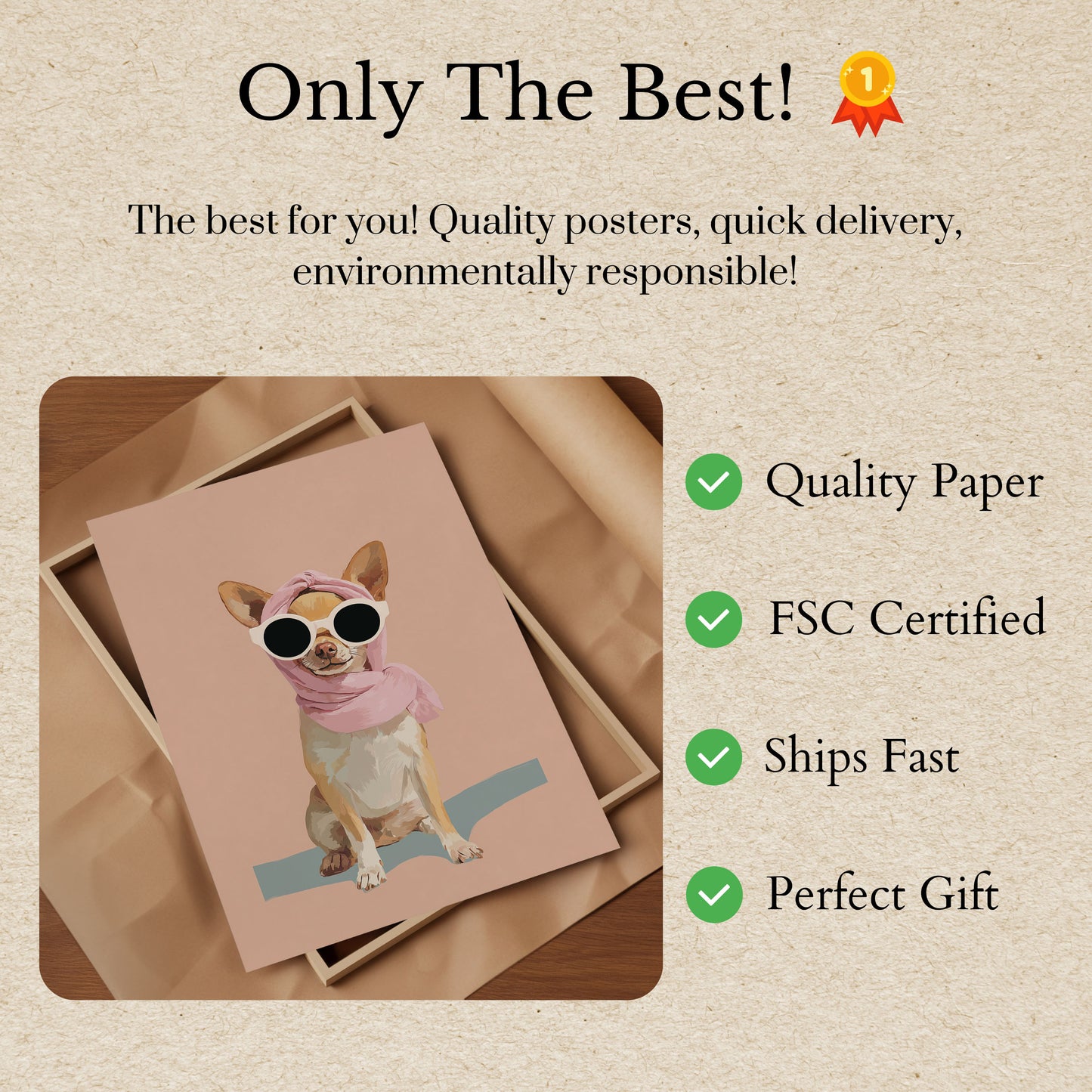 Schicker Chihuahua-Mode-Poster