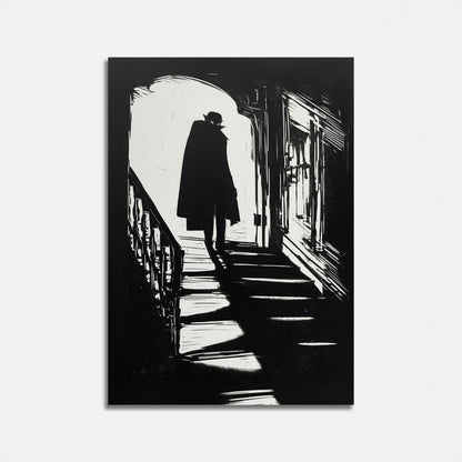 Poster horror con silhouette di Nosferatu