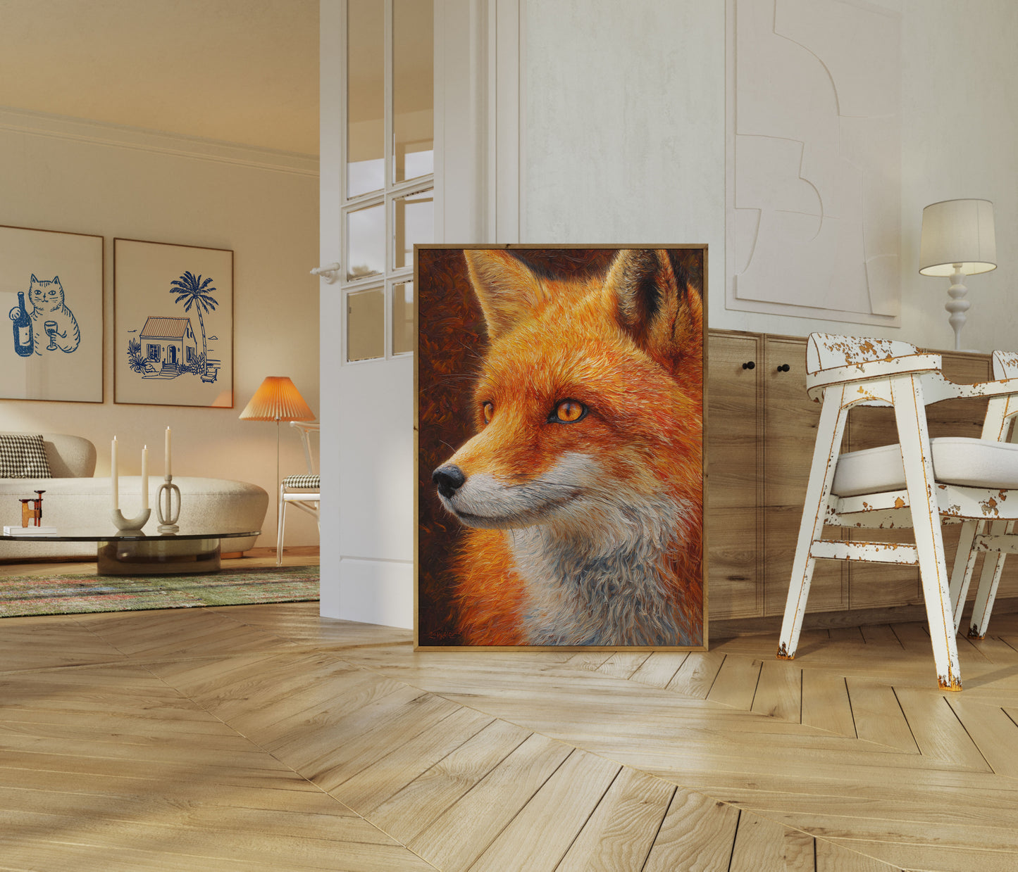 Golden Fox Portrait Poster