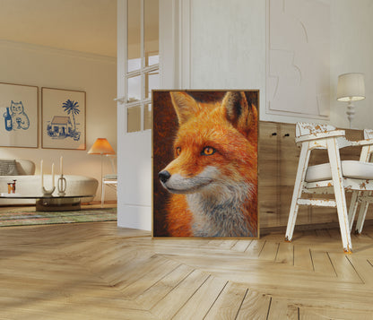 Golden Fox Portrait Poster