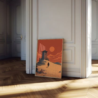 Desert Tower Wanderer Affisch