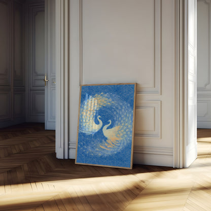 Due Pavoni Sogni Blu Poster