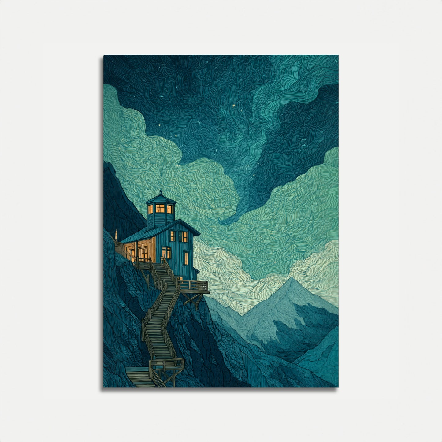 Luminous Mountain Retreat Poster