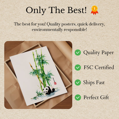 Tranquil Bamboo Forest Panda Poster