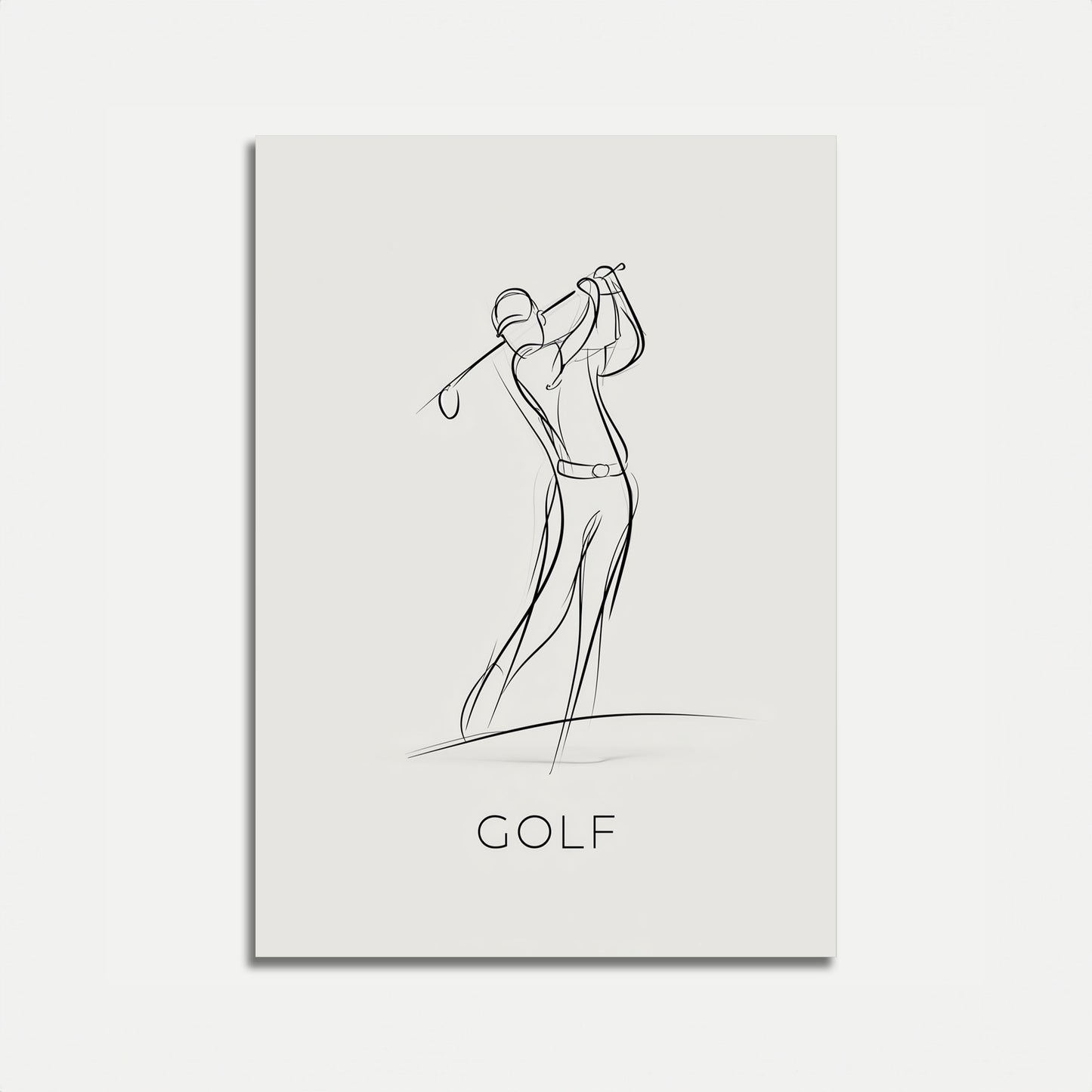 Affiche minimaliste de swing de golf