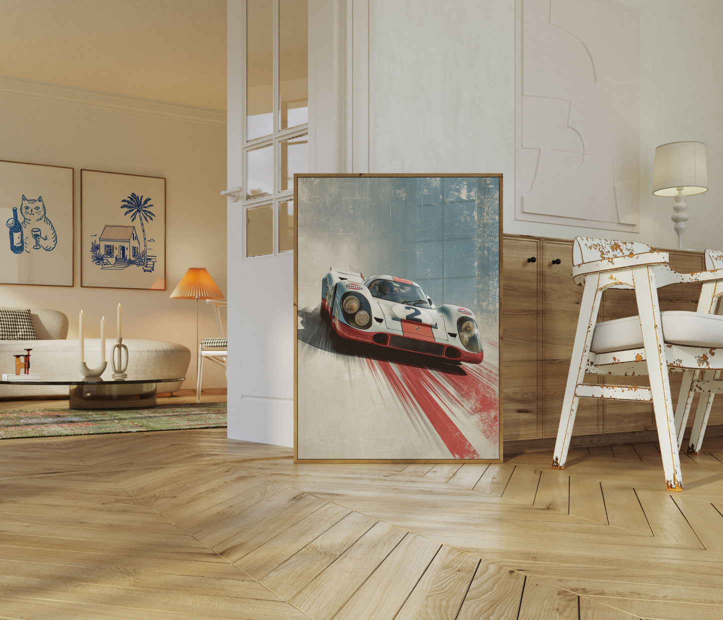 Vintage Porsche Racing Legend Poster