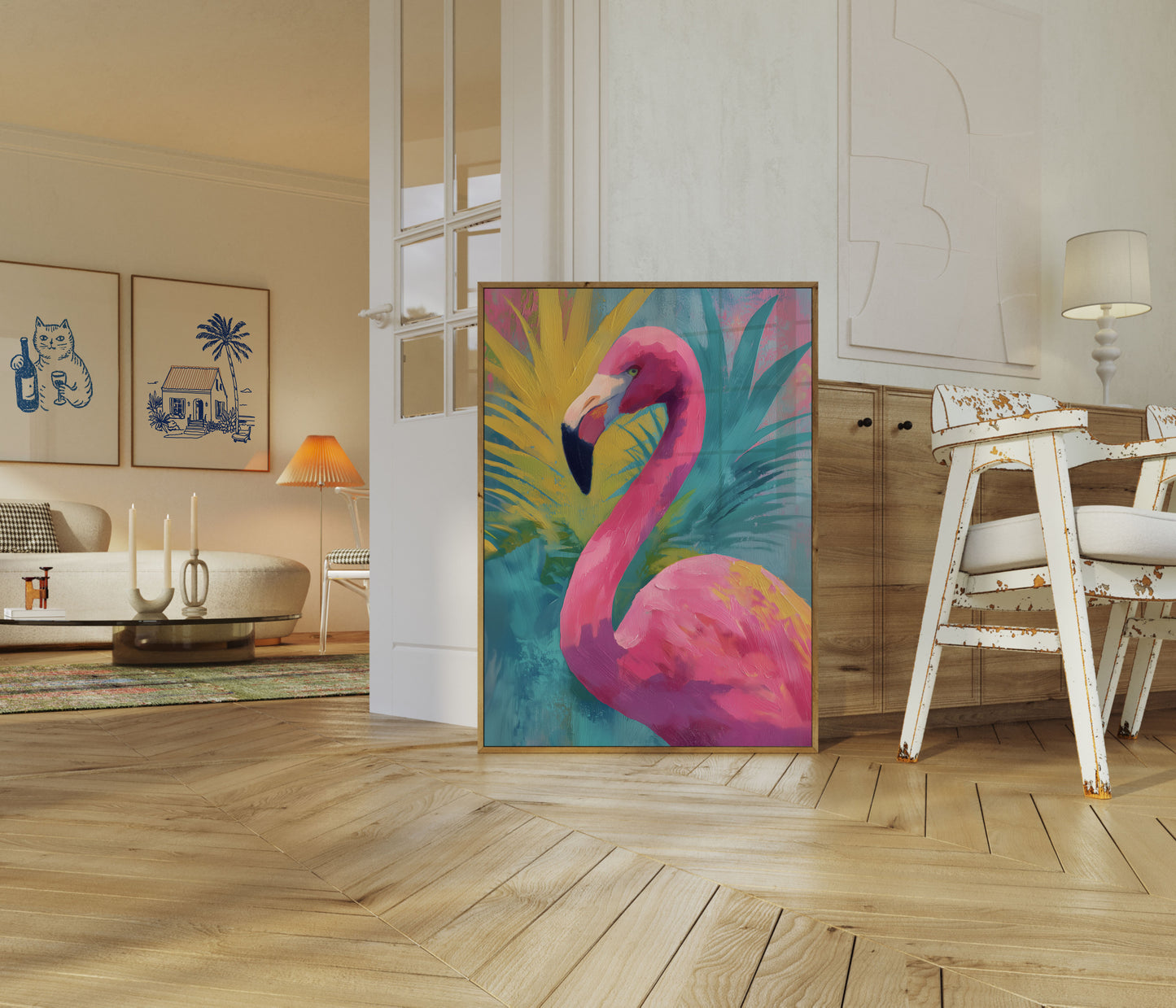 Vibrant Pink Flamingo Poster