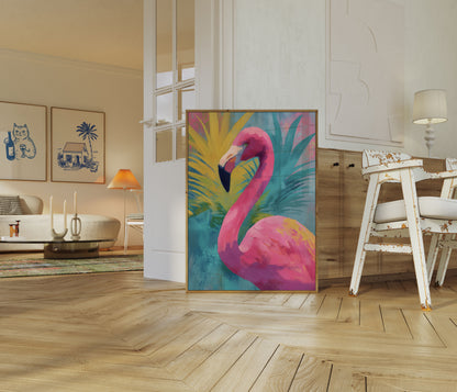 Vibrant Pink Flamingo Poster