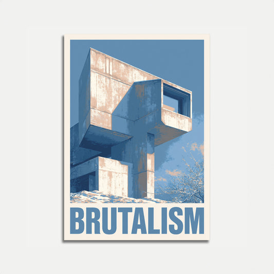Brutalist Architecture Concrete Poster