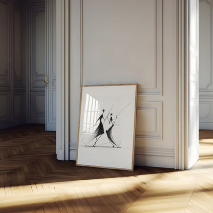 Elegante Dansesilhouetter Plakat