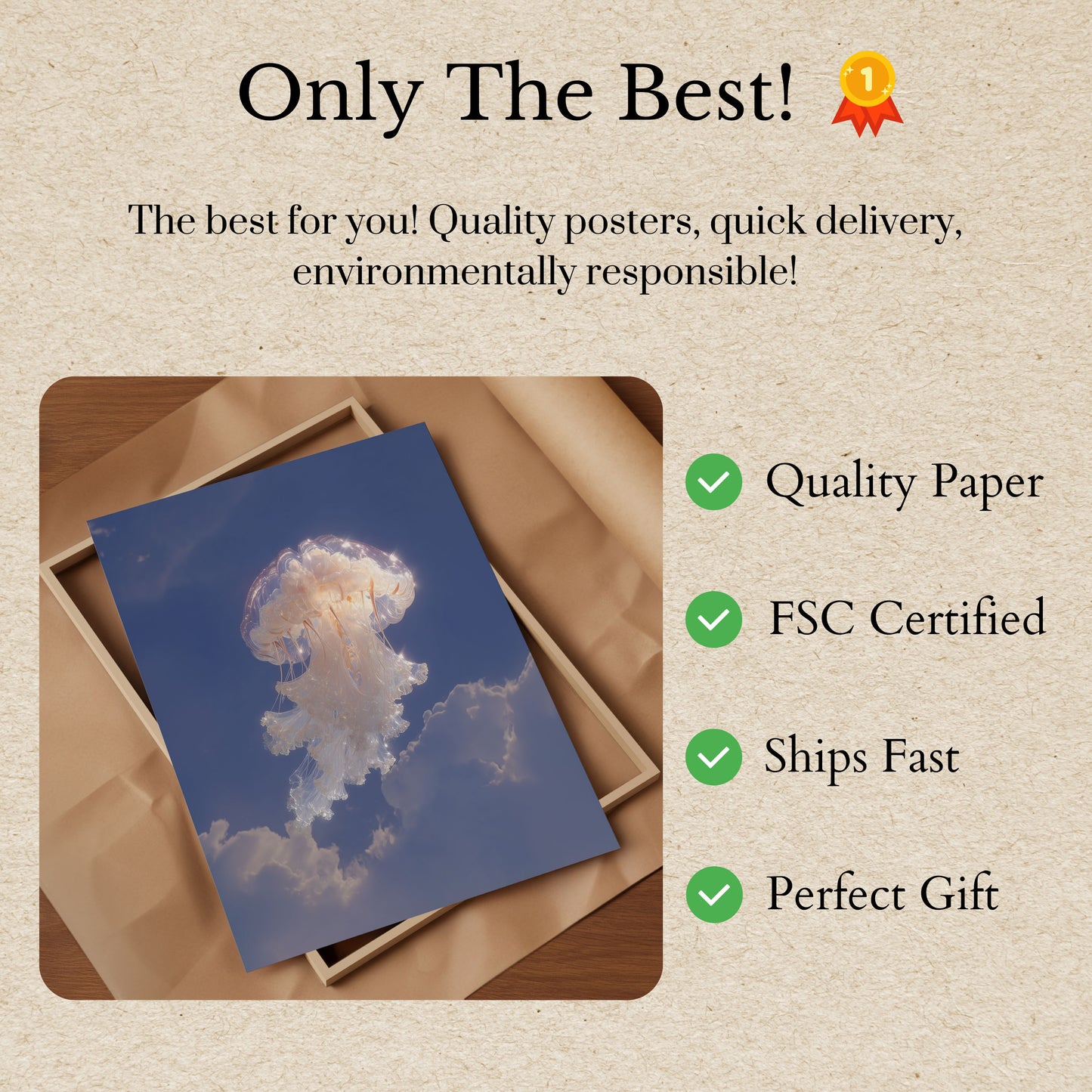 Świetlisty Plakat Oceanu Meduz