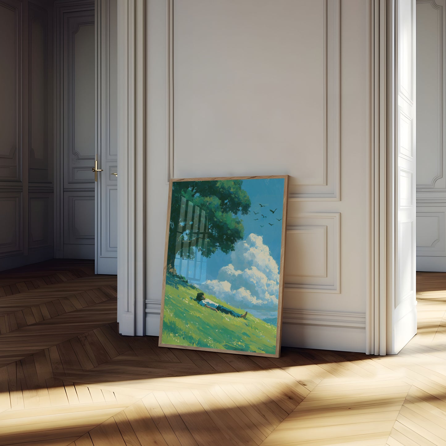 Peaceful Hillside Landscape Poster