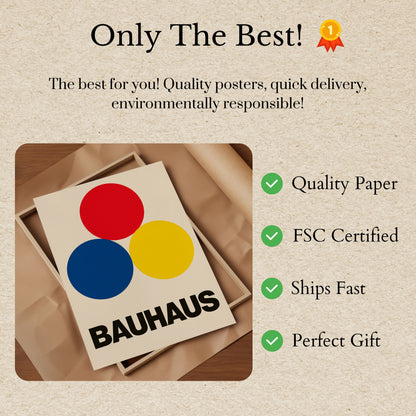 Bauhaus Primary Colors Poster