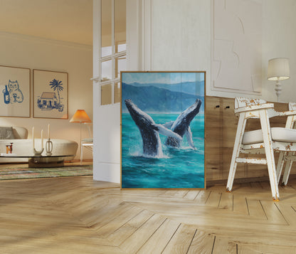 Humpback Whale Breaching Poster
