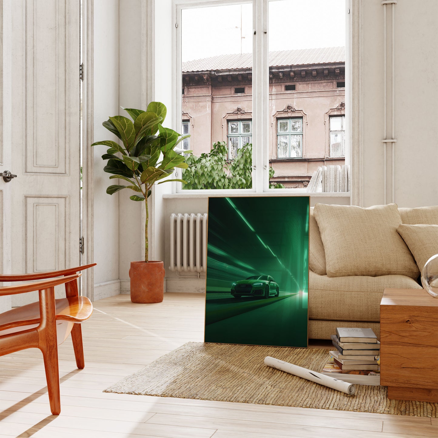 Rychlost Smaragdového Audi Plakátu