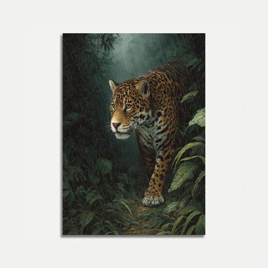 Jaguár v plakátu deštného pralesa