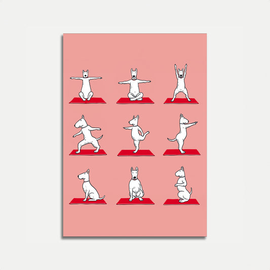 Affiche zen de chiens de yoga