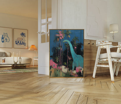 Tropical Dinosaur Fantasy Poster