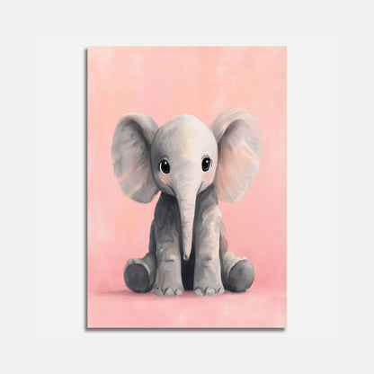 Baby Elephant Blush Pink Poster