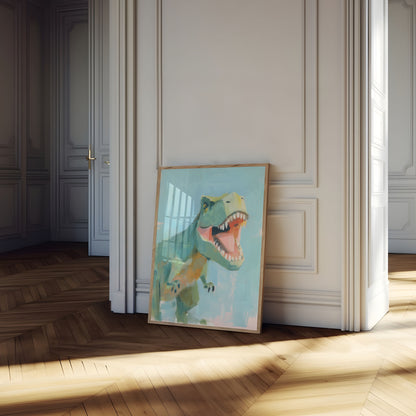 Roaring T-Rex Paleontology Poster