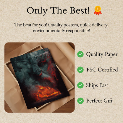 Viking Woede Vlammen Poster