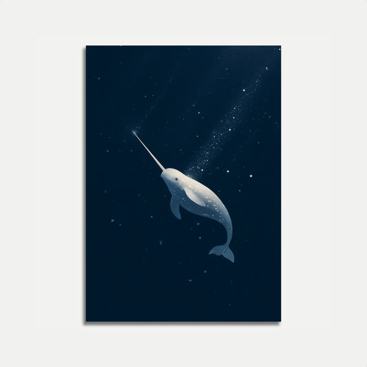 Narwal in diepe oceaan poster